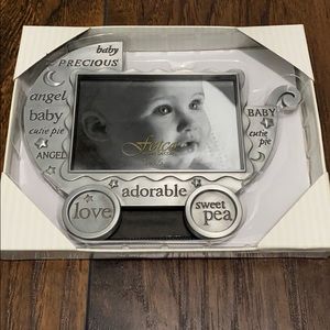 Pewter baby carriage picture frame NEW